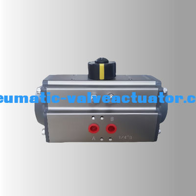 Silver Color Double Acting Rack And Pinion Pneumatic Actuator