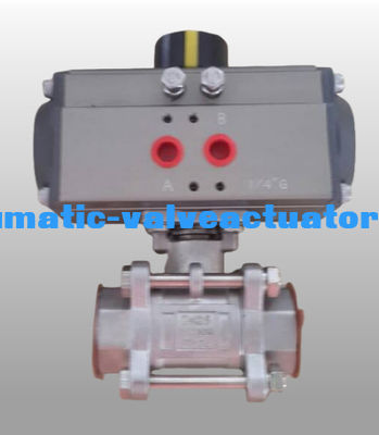 90 Degree Pneumatic Actuator OEM Pneumatic Actuated Ball Valve