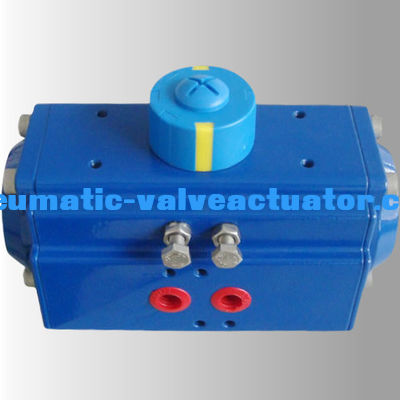 Rack And Pinion Pneumatic Actuator With PTFE Coating Blue actuator